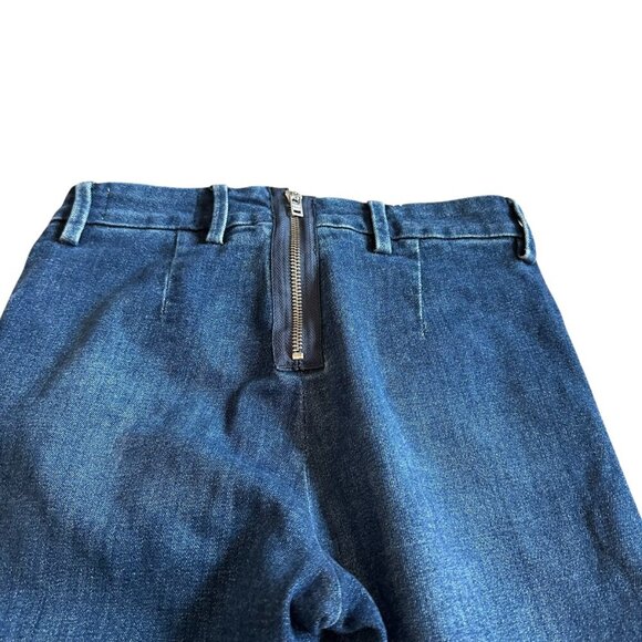 Acne Studios Skin Used Blue Skinny Jeans Dark Wash Zip Back Size 25 Women's - Picture 7 of 12